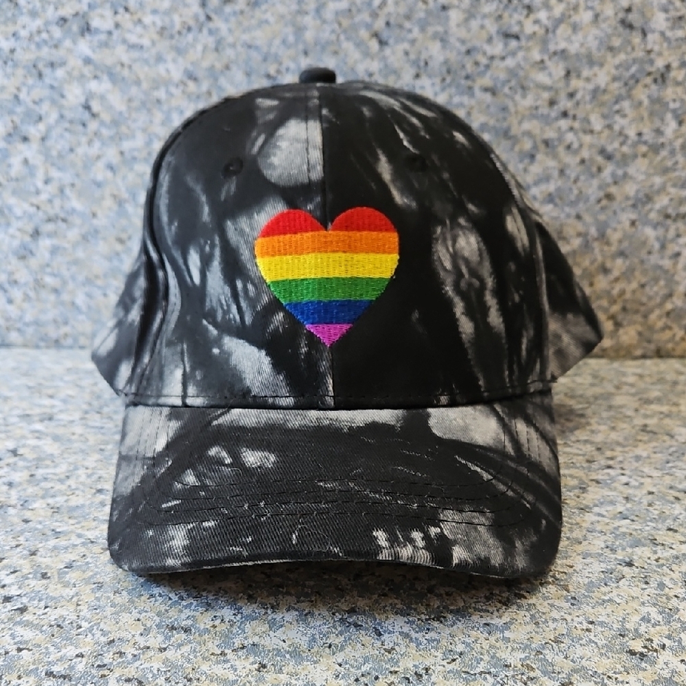 Pride Black Tie Dye Baseball Cap - Sally Hansen Limited Edition Snap Closure